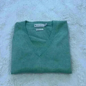 Men's Large Peter Millar Silk Green‎ Sleeveless Vest